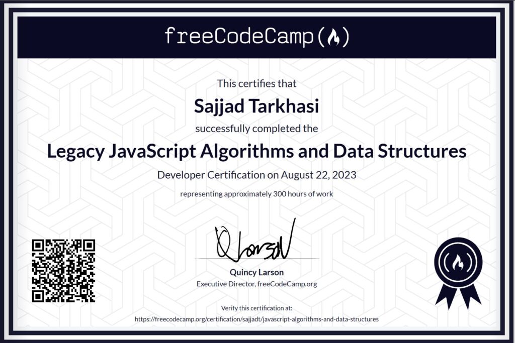 Sajjad Tarkhas - Full Stack JavaScript Developer